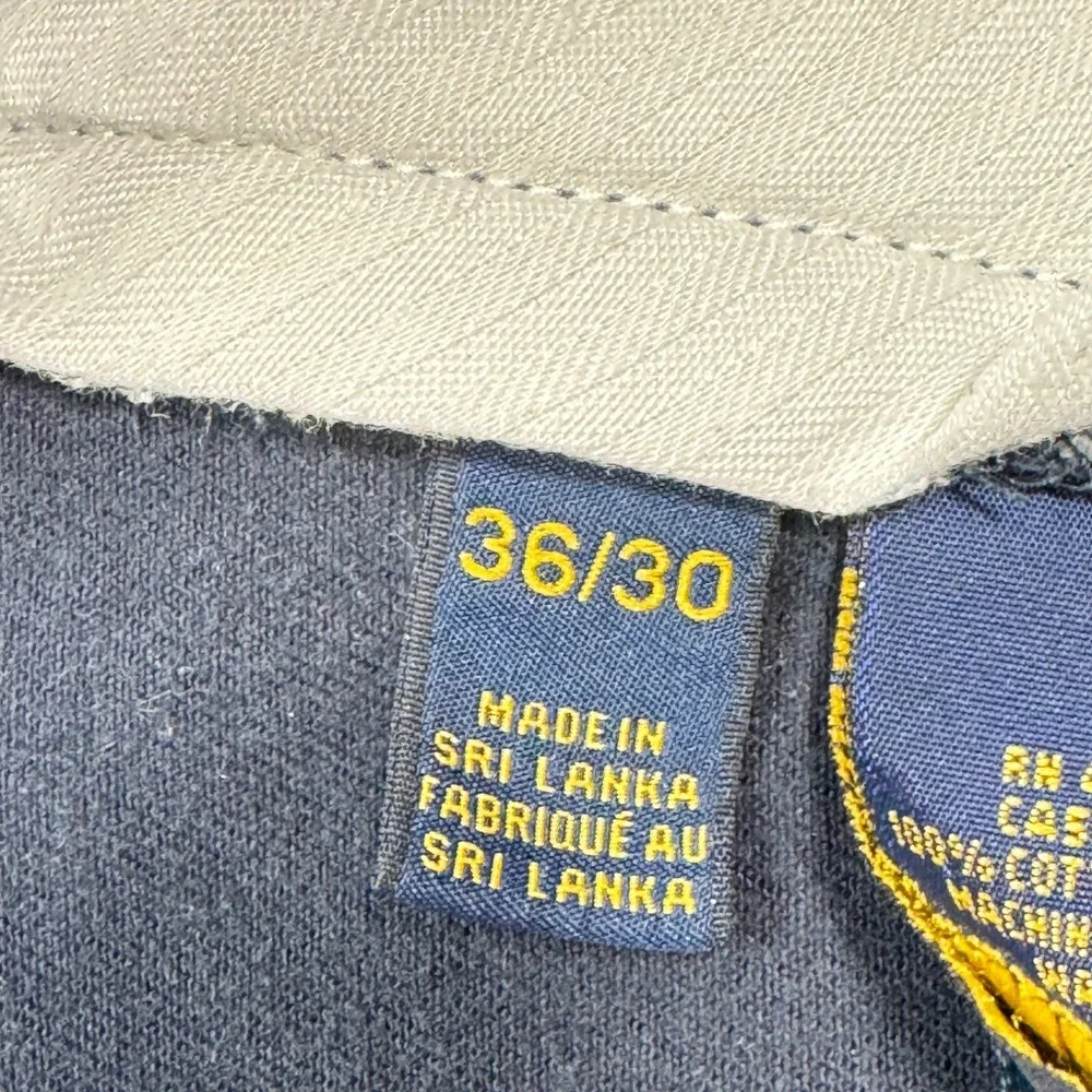 Polo Ralph Lauren Mens Chinos Pants 36x30 Navy Blue Slim Fit Cotton